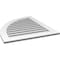 Ekena Millwork Quarter Round Top Left Surface Mount PVC Gable Vent w/ 3-1/2"W x 1"P Standard Frame, 30"W x 36"H GVPQL30X3601SF - alternate 2